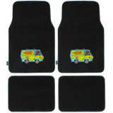 BDK Warner Brothers Scooby Doo Mystery Machine Licensed Auto Carpet Floor Mats, Universal Fit 4PC Set Front & Rear for Car Truck Van SUV (SDMT-1121)