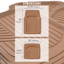 Load image into Gallery viewer, BDK Sharper Image Deep Dish Rubber Floor Mats, Front &amp; Rear for Car Truck &amp; SUV, Thick Heavy Duty Performance, Custom Trimmable, Odorless All Weather Set
