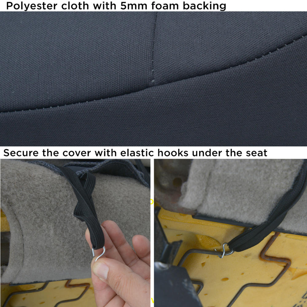 PolyCustom Truck Seat Covers for Ford F-150 Regular & Extended Cab 2009-2013 - EasyWrap Cloth