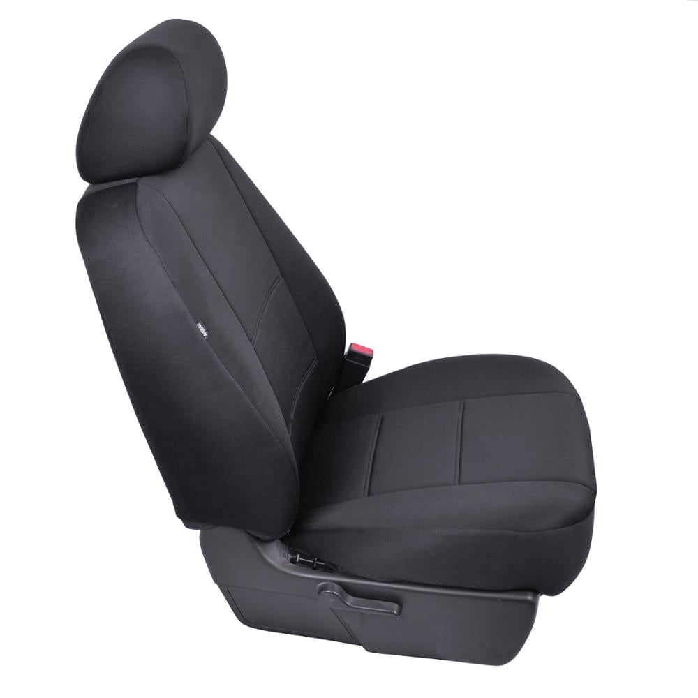 BDK TS-210-BK Black PolyCustom Seat Covers (for Chevy Silverado 2009-2013 - Easy Wrap)