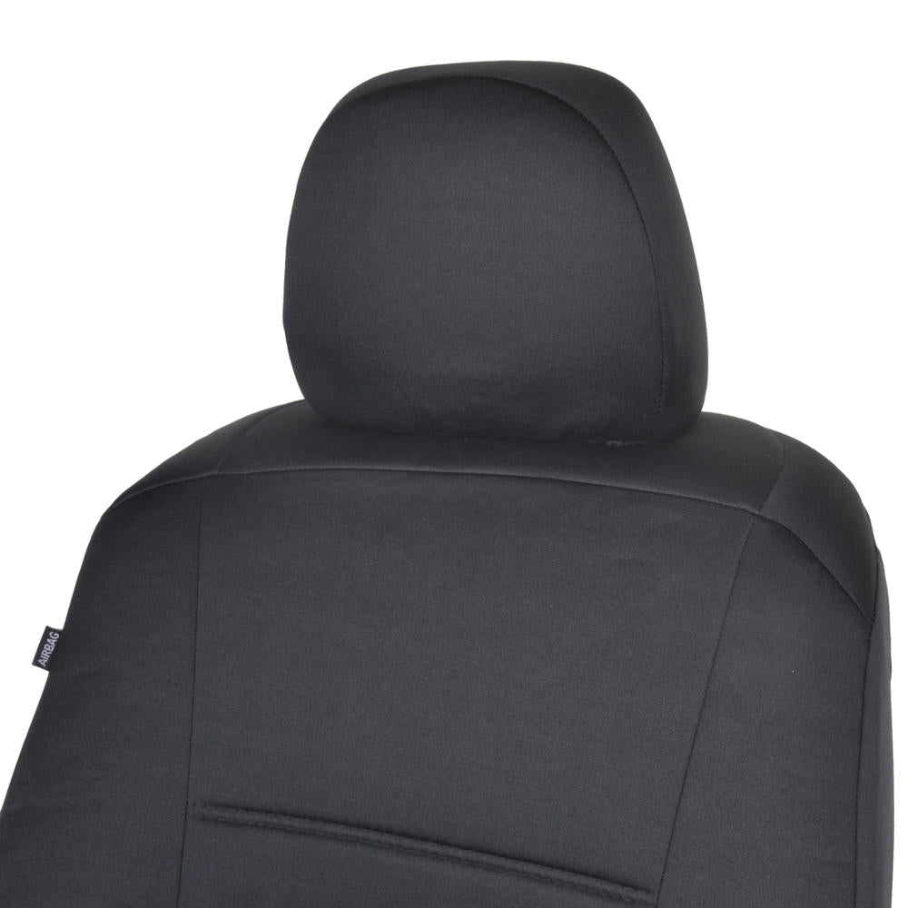 CarXS Custom Fit Car Seat Covers for Toyota Camry 2012-2015 - Premium Padded Polyester (Black)