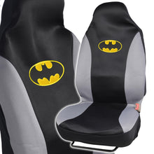 Load image into Gallery viewer, Batman 2-Tone Front Car Seat Covers for High-Back Bucket Seats (2pc) - Black/ Gray